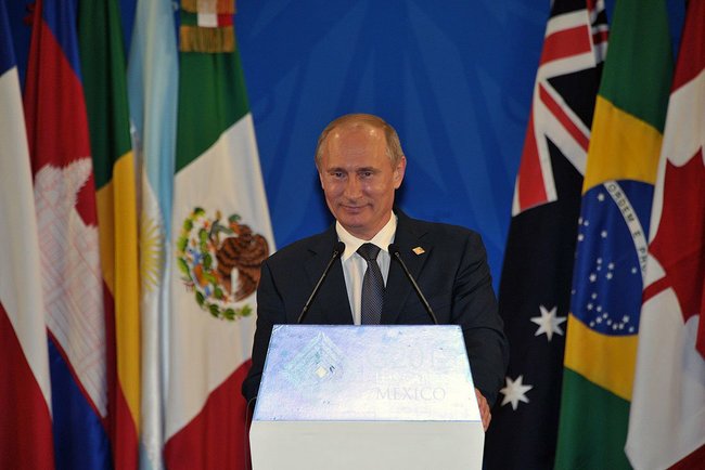 Путин ВВ в Мексике группа 20ти, фотография пресс-службы Президента России
