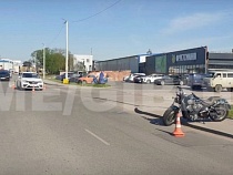ГИБДД показала крушение мотоцикла под Гурьевском