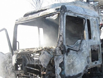В калининградском городе-курорте сгорел грузовик