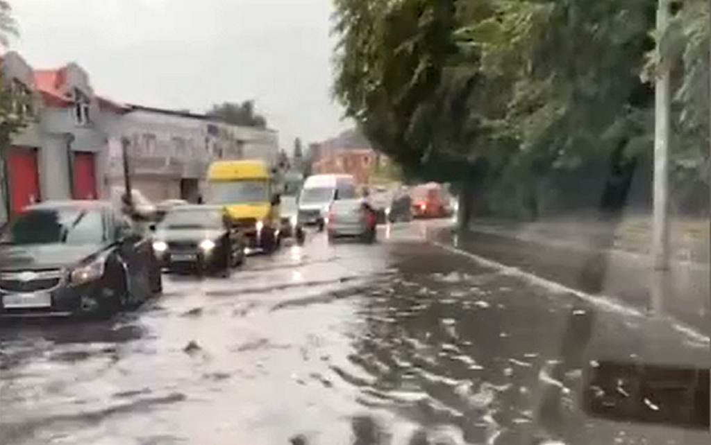 Потоп в калининграде сегодня видео