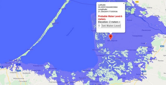 Оптимистичный сценарий потопа в Калининградской области составленный активистами сайта Flood Map на основе данных NASA.jpg