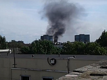 Пожар в Ленинградском районе Калининграда (видео)