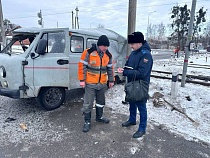 Попавшая под локомотив в Озерках «буханка» принадлежит РЖД