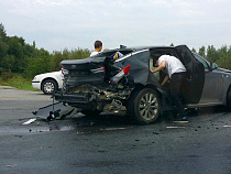 БМВ Х5 вылетел в кювет на окружной дороге Калининграда (карта)