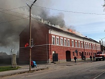 В Славске сгорела крыша дома напротив немецкой кирхи