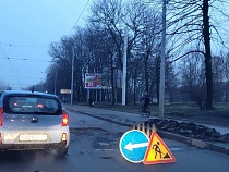 Дорожники организовали огромные пробки в Калининграде 