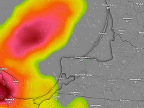 На Калининградскую область с неба на западе движутся разряды электричества