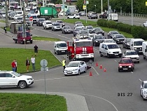 В Калининграде «Тойота» и мотоцикл не вошли в опасный поворот