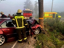 Под Калининградом 18-летний гонщик на БМВ поехал в дерево 