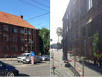 «Дом пожарных» в Калининграде обносят лесами