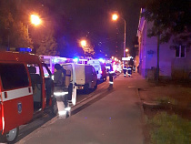 На Советском проспекте в Калининграде горит баня «Генералъ»