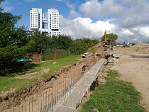 У Дома Советов возводят подпорную стену (карта)