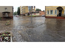 Гвардейск частично затопило во время дождя