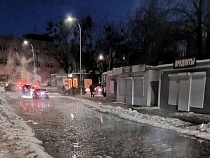 В Калининграде в лютый мороз затопило две улицы 