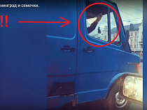 Быдло-пассажир в Калининграде выбрасывал шелуху от семечек на площади Победы (видео)