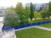 На острове Канта огородили место под строительство моста