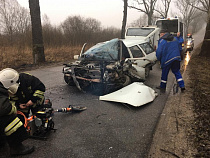 На трассе Калининград-Янтарный перекрыто движение из-за жуткого ДТП 