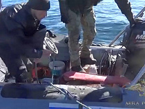 В Янтарном отловили двух 30-летних янтарщиков (видео)