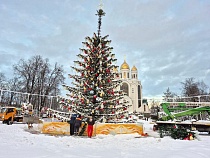 Задача Дятловой: на площади Победы в Калининграде восстанавливают ёлку