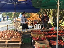 В Калининграде торговец арбузами не желает уходить с тротуара