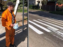 На Тенистой аллее самовольно нарисовали пешеходный переход (карта + дополнено)