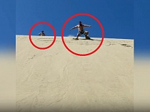 Чемпион Сарычев скакал по дюнам Куршской косы (видео)