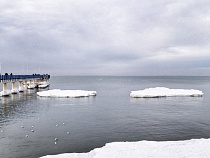 В Зеленоградске уносит в море лёд, по которому гуляли люди