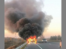 На Южном обходе Калининграда на ходу загорелся «Понтиак»