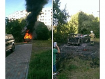 В Калининграде на улице Генерала Толстикова сгорела машина