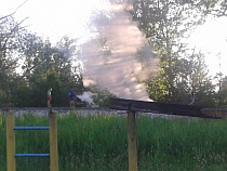 В Калининграде произошел пожар на заброшенном стрельбище