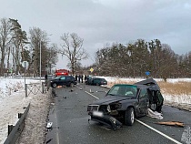 Женщина перекрыла дорогу из Калининграда в направлении Польши 