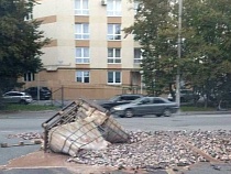 Рыбьи головы вывалились на дорогу в Калининграде 