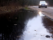 Вода подошла к шоссе Куршской косы
