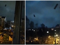 В Балтрайоне прошёл пенопластовый снег (видео)