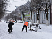 Советск чистят от снега с двух часов ночи