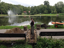 В Зеленоградске возобновили осушение городского парка