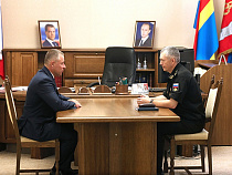 Евгений Зиничев встретился с исполняющим обязанности командующего Балтфлотом