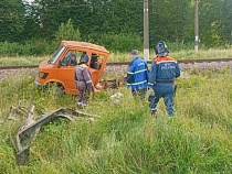 Появилось видео смертельного наезда поезда на фургон под Калининградом