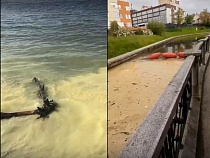 Калининградцы сняли изменение воды в море и Верхнем озере