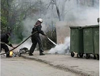 В Калининграде сгорел биотуалет