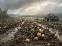 Под Гвардейском в поле остались 3,3 тыс. тонн картофеля