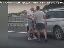 На Приморском кольце курортники-автомобилисты наехали на “обочечника” (видео)