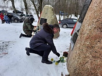 Под Шатрово почтили память погибших бойцов СМЕРШ и батальона амфибий