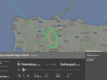 Два самолёта нарезали круги в небе над Калининградом, ожидая посадки в Храброво
