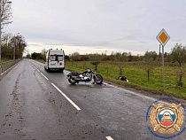 На федеральной трассе мотоцикл врезался в корову