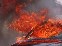 Ночью в Калининграде сгорел «Ниссан Примера»