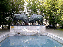 На композиции «Борющиеся зубры» завершились противоаварийные работы 