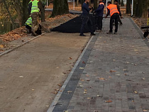 Одобрено властями? В Южном парке кладут асфальт на песок