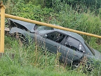 В Орловке БМВ врезалась в газовые трубы