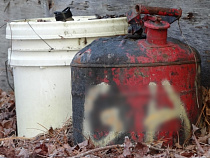 На пожаре в Немане взорвался газовый баллон